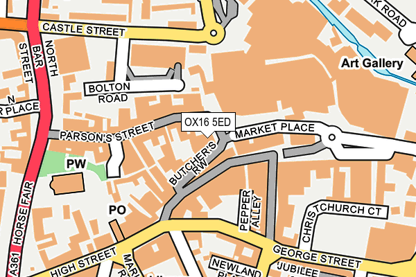 OX16 5ED map - OS OpenMap – Local (Ordnance Survey)