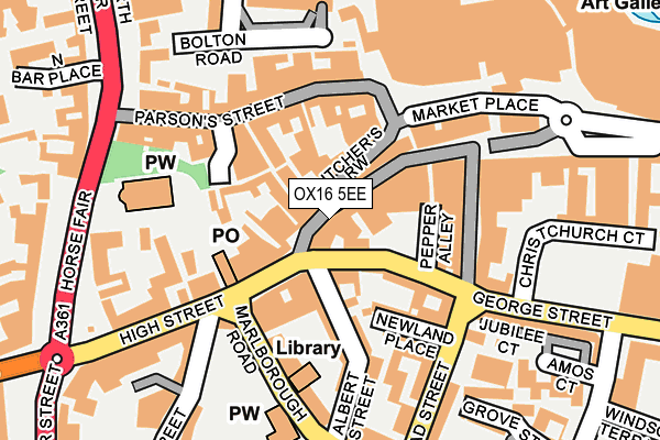 OX16 5EE map - OS OpenMap – Local (Ordnance Survey)
