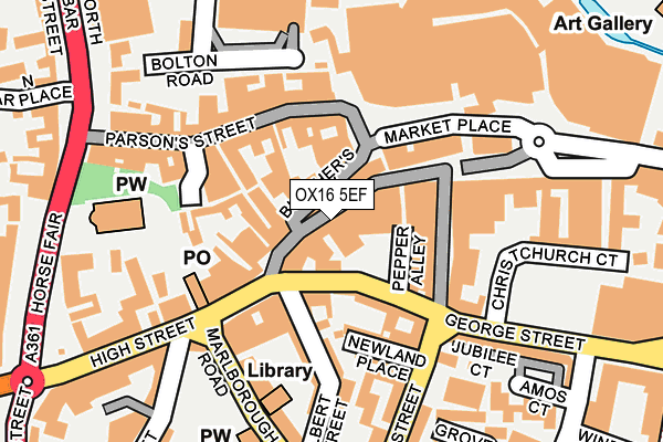 OX16 5EF map - OS OpenMap – Local (Ordnance Survey)