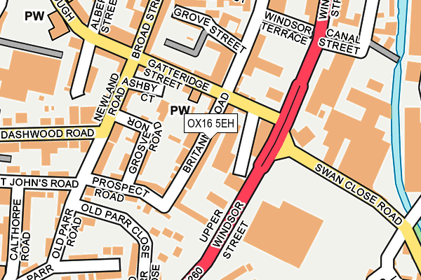 OX16 5EH map - OS OpenMap – Local (Ordnance Survey)