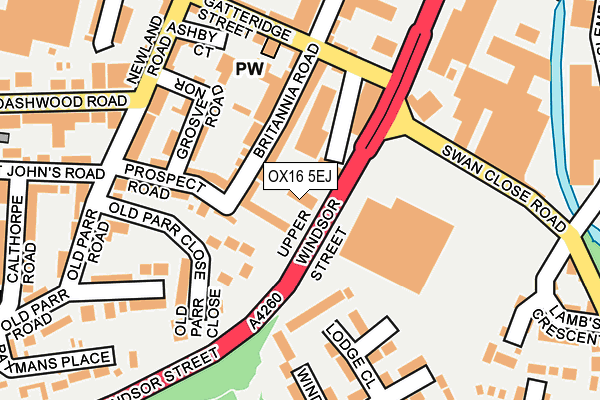 OX16 5EJ map - OS OpenMap – Local (Ordnance Survey)