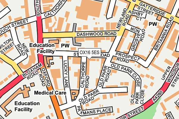 OX16 5ES map - OS OpenMap – Local (Ordnance Survey)