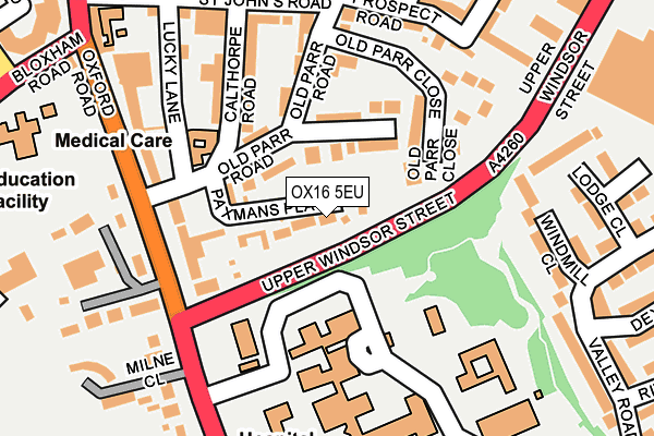 OX16 5EU map - OS OpenMap – Local (Ordnance Survey)