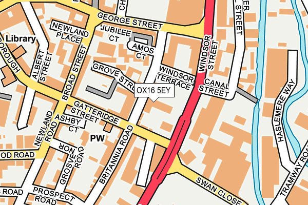 OX16 5EY map - OS OpenMap – Local (Ordnance Survey)