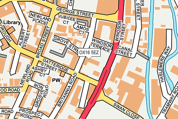 OX16 5EZ map - OS OpenMap – Local (Ordnance Survey)