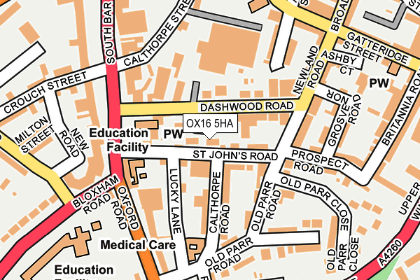 OX16 5HA map - OS OpenMap – Local (Ordnance Survey)