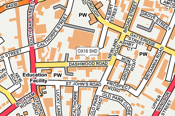 OX16 5HD map - OS OpenMap – Local (Ordnance Survey)