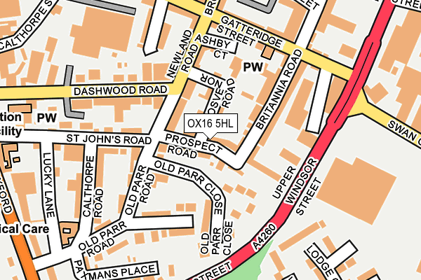 OX16 5HL map - OS OpenMap – Local (Ordnance Survey)