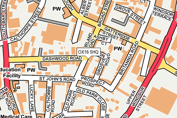 OX16 5HQ map - OS OpenMap – Local (Ordnance Survey)