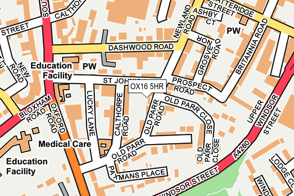 OX16 5HR map - OS OpenMap – Local (Ordnance Survey)