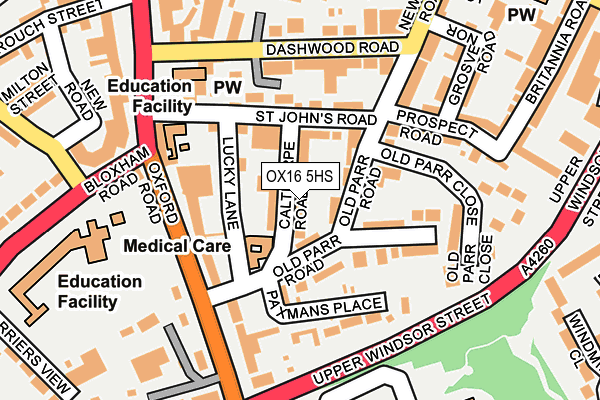 OX16 5HS map - OS OpenMap – Local (Ordnance Survey)