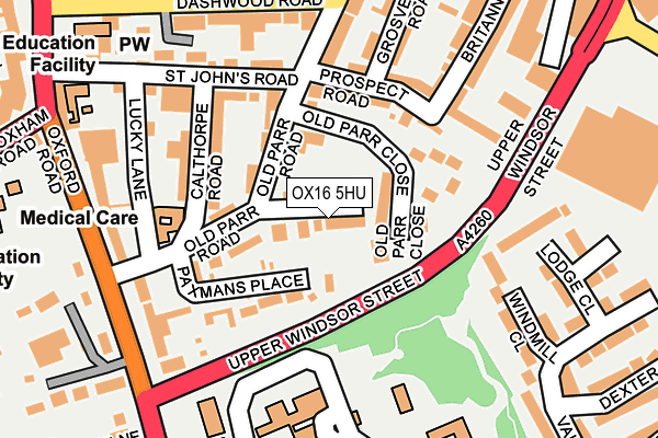 OX16 5HU map - OS OpenMap – Local (Ordnance Survey)