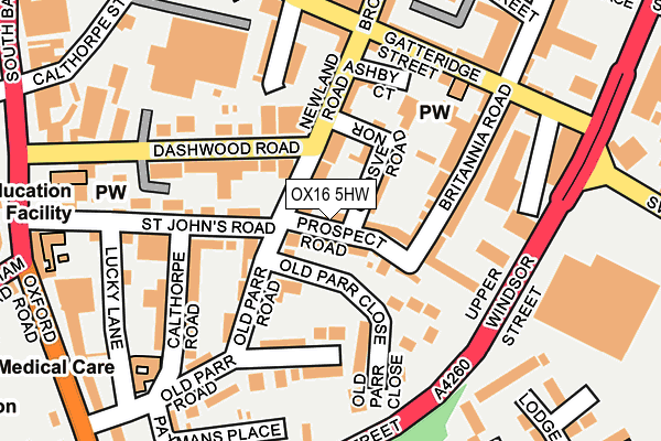 OX16 5HW map - OS OpenMap – Local (Ordnance Survey)