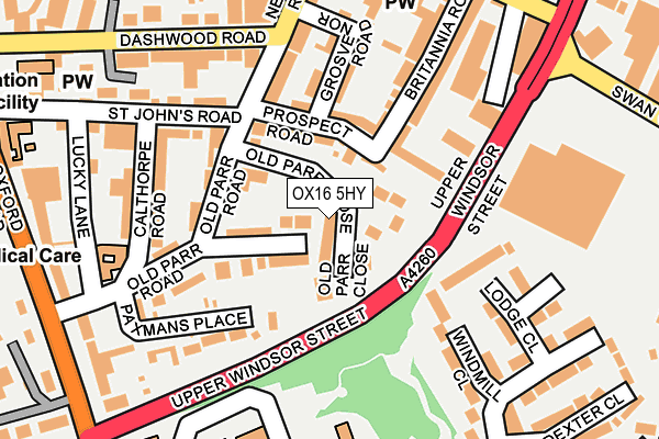 OX16 5HY map - OS OpenMap – Local (Ordnance Survey)