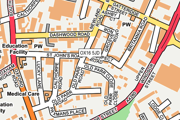 OX16 5JD map - OS OpenMap – Local (Ordnance Survey)