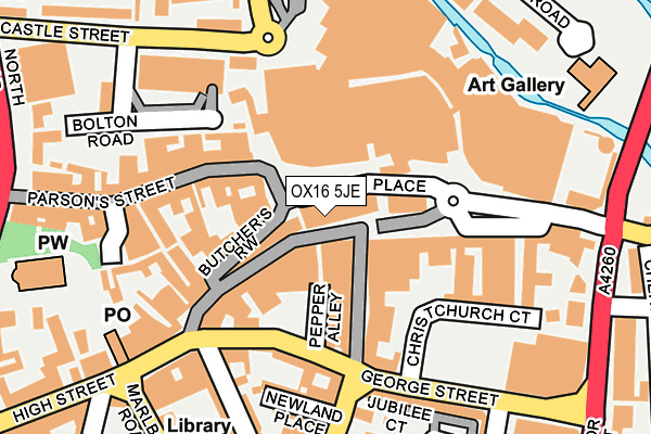 OX16 5JE map - OS OpenMap – Local (Ordnance Survey)