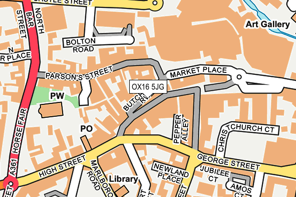 OX16 5JG map - OS OpenMap – Local (Ordnance Survey)