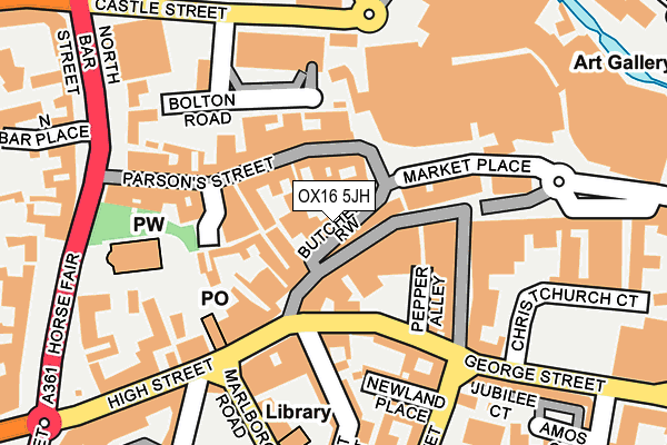 OX16 5JH map - OS OpenMap – Local (Ordnance Survey)