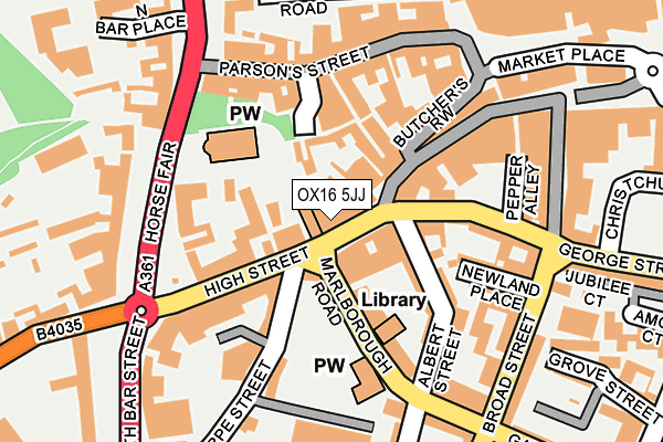 OX16 5JJ map - OS OpenMap – Local (Ordnance Survey)