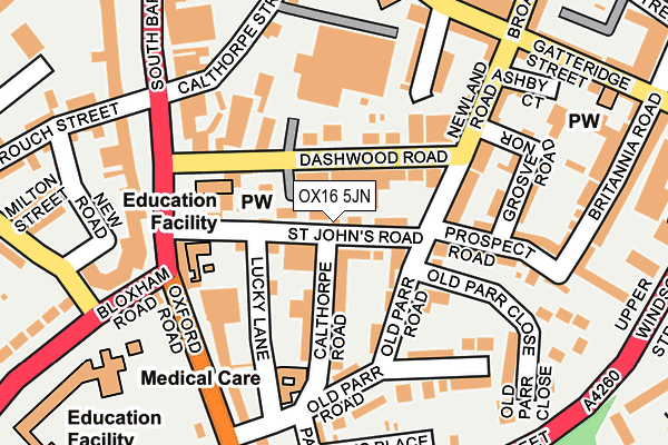 OX16 5JN map - OS OpenMap – Local (Ordnance Survey)