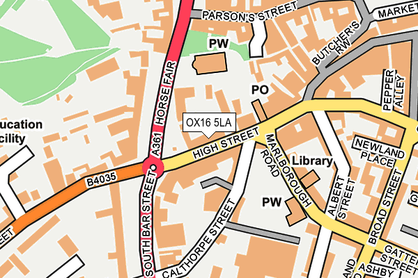 OX16 5LA map - OS OpenMap – Local (Ordnance Survey)