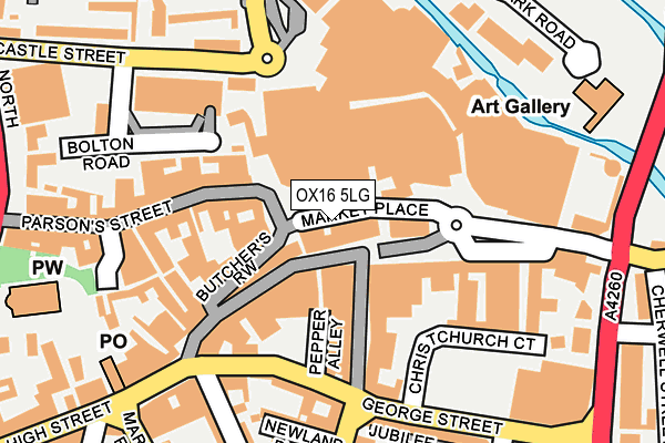 OX16 5LG map - OS OpenMap – Local (Ordnance Survey)