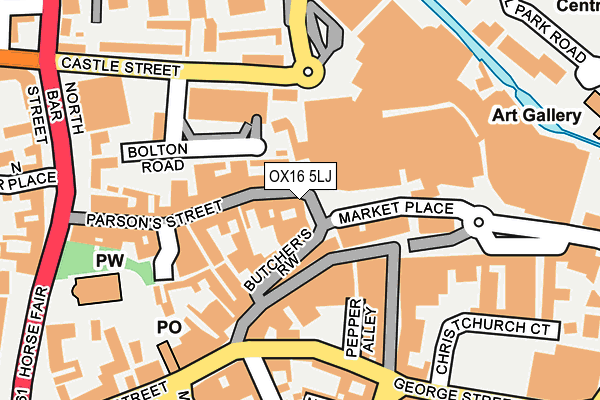 OX16 5LJ map - OS OpenMap – Local (Ordnance Survey)