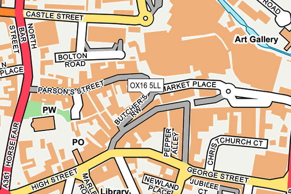 OX16 5LL map - OS OpenMap – Local (Ordnance Survey)