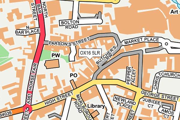 OX16 5LR map - OS OpenMap – Local (Ordnance Survey)