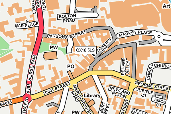 OX16 5LS map - OS OpenMap – Local (Ordnance Survey)