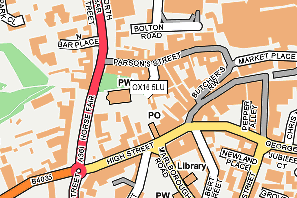 OX16 5LU map - OS OpenMap – Local (Ordnance Survey)