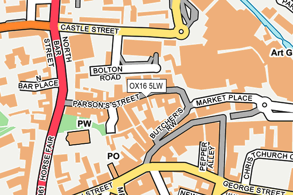 OX16 5LW map - OS OpenMap – Local (Ordnance Survey)