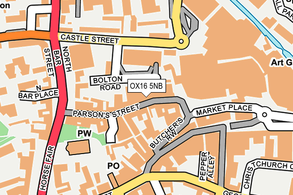 OX16 5NB map - OS OpenMap – Local (Ordnance Survey)