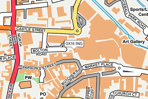 OX16 5NG map - OS OpenMap – Local (Ordnance Survey)