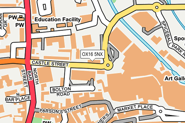 OX16 5NX map - OS OpenMap – Local (Ordnance Survey)