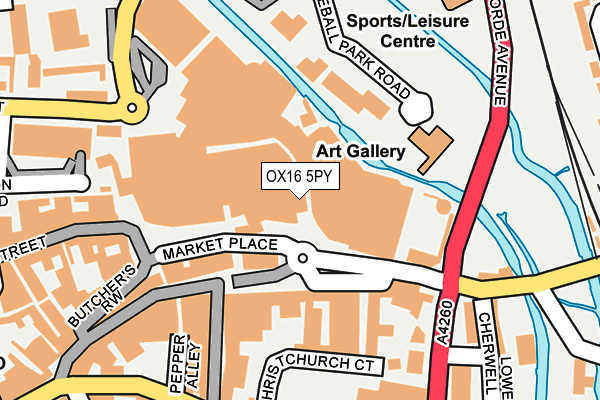 OX16 5PY map - OS OpenMap – Local (Ordnance Survey)