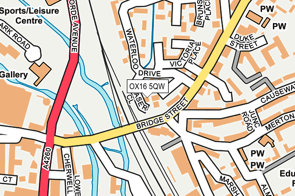 OX16 5QW map - OS OpenMap – Local (Ordnance Survey)