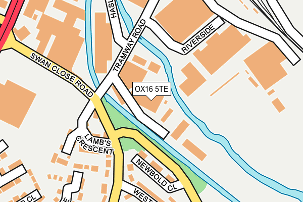 OX16 5TE map - OS OpenMap – Local (Ordnance Survey)