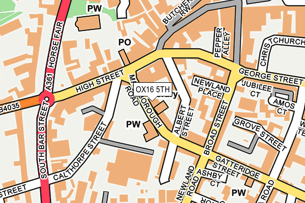 OX16 5TH map - OS OpenMap – Local (Ordnance Survey)