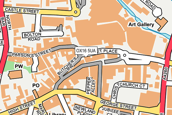 OX16 5UA map - OS OpenMap – Local (Ordnance Survey)