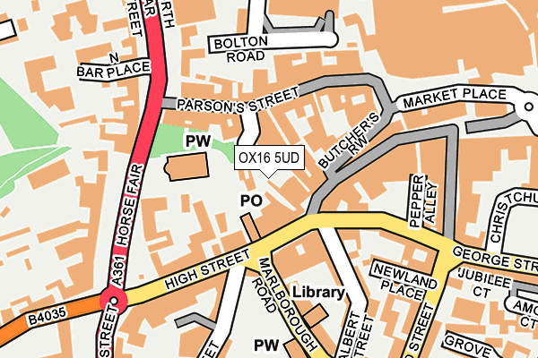 OX16 5UD map - OS OpenMap – Local (Ordnance Survey)