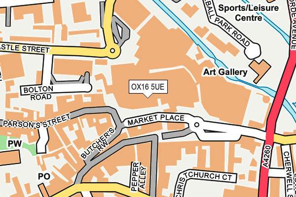 OX16 5UE map - OS OpenMap – Local (Ordnance Survey)