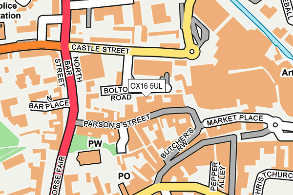 OX16 5UL map - OS OpenMap – Local (Ordnance Survey)