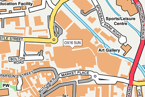 OX16 5UN map - OS OpenMap – Local (Ordnance Survey)