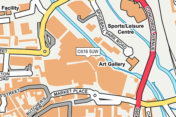 OX16 5UW map - OS OpenMap – Local (Ordnance Survey)