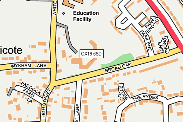 OX16 6SD map - OS OpenMap – Local (Ordnance Survey)