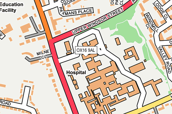 OX16 9AL map - OS OpenMap – Local (Ordnance Survey)