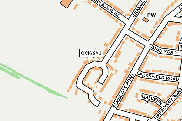 OX16 9AU map - OS OpenMap – Local (Ordnance Survey)