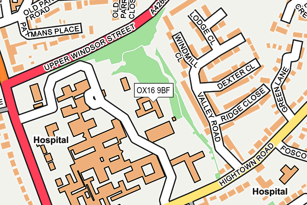 OX16 9BF map - OS OpenMap – Local (Ordnance Survey)