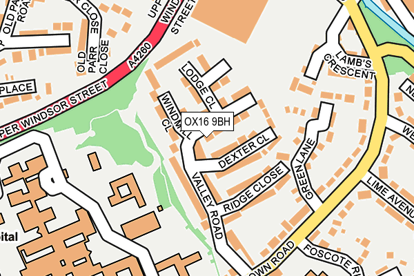 OX16 9BH map - OS OpenMap – Local (Ordnance Survey)